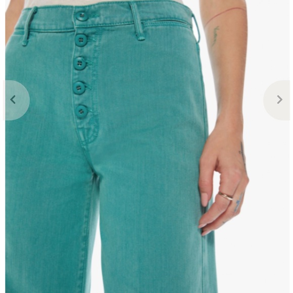 Mother Denim The Pixie Swooner Roller Flood Cadmium 26 nwt - Picture 4 of 5